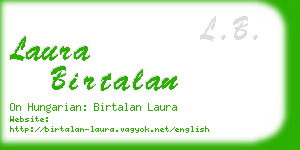 laura birtalan business card